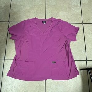 Planet Koi Women's Scub Top in Pink